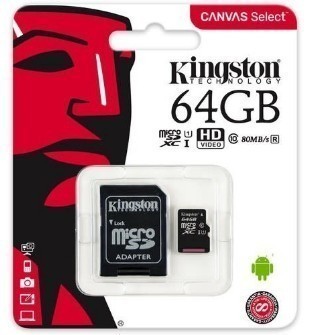 MEMORIA MICRO-SD KINGSTON CANVAS 64GB