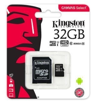 MEMORIA SD KINGSTON  CLASS 10 CANVAS,  32GB